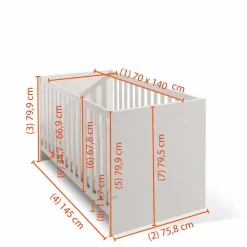 Babybett Fiona 70 x 140 cm