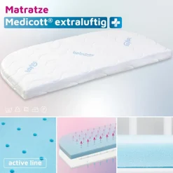 Baby-Kaltschaummatratze MediTex extraluftig 49x89cm