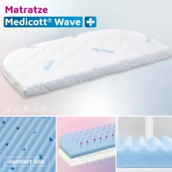 Baby-Kaltschaummatratze MediTex Wave 49,5x89 cm