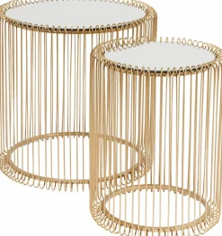 Beistelltisch Wire Messing 83457 2er Set