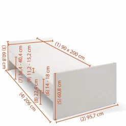 Bett Fiona 90 x 200 cm