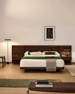 Bett mit Nachttischen Norlen 160 x 200 cm