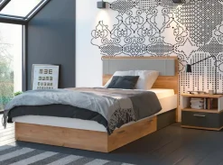 Bett mit Polsterkopfteil Twenty 120 x 200 cm