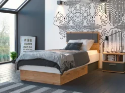 Bett mit Polsterkopfteil Twenty 90 x 200 cm