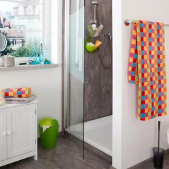 Duschtuch Karo 70 x 140 cm