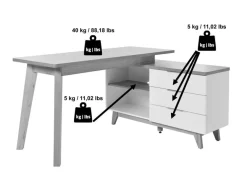 Eckschreibtisch 60AU2 / Libre D 240E