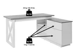 Eckschreibtisch 91CM1 / Chalet D 155 E