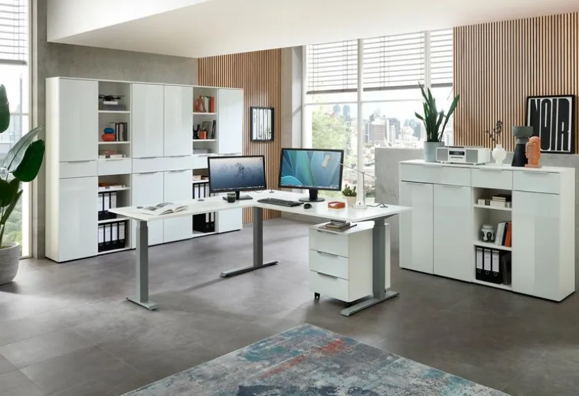 Eckschreibtisch elektrisch Santorin