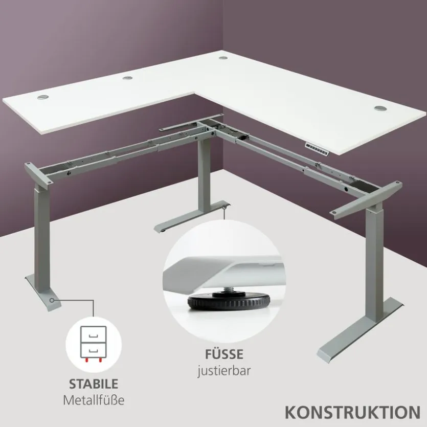Eckschreibtisch elektrisch Santorin