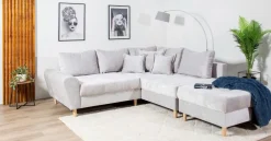 Ecksofa mit Hocker Rice