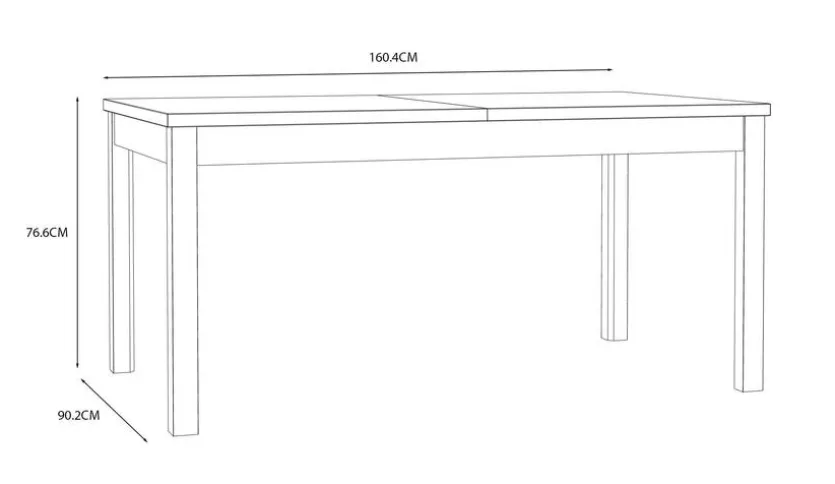 Esstisch Killarney 160/207 x 90 cm
