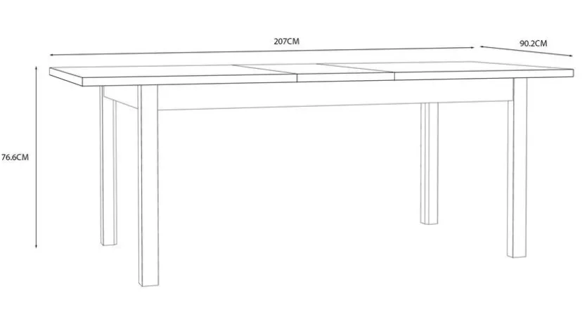 Esstisch Killarney 160/207 x 90 cm