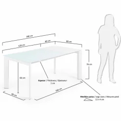 Esstisch mit Auszug Atta 120/180 x 80 cm