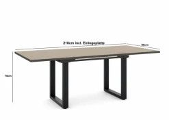 Esstisch mit Auszug Reno 160/210 x 90 cm