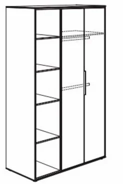 Kleiderschrank Lieven 126 x 204 cm