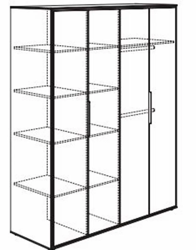 Kleiderschrank Lieven 166 x 204 cm