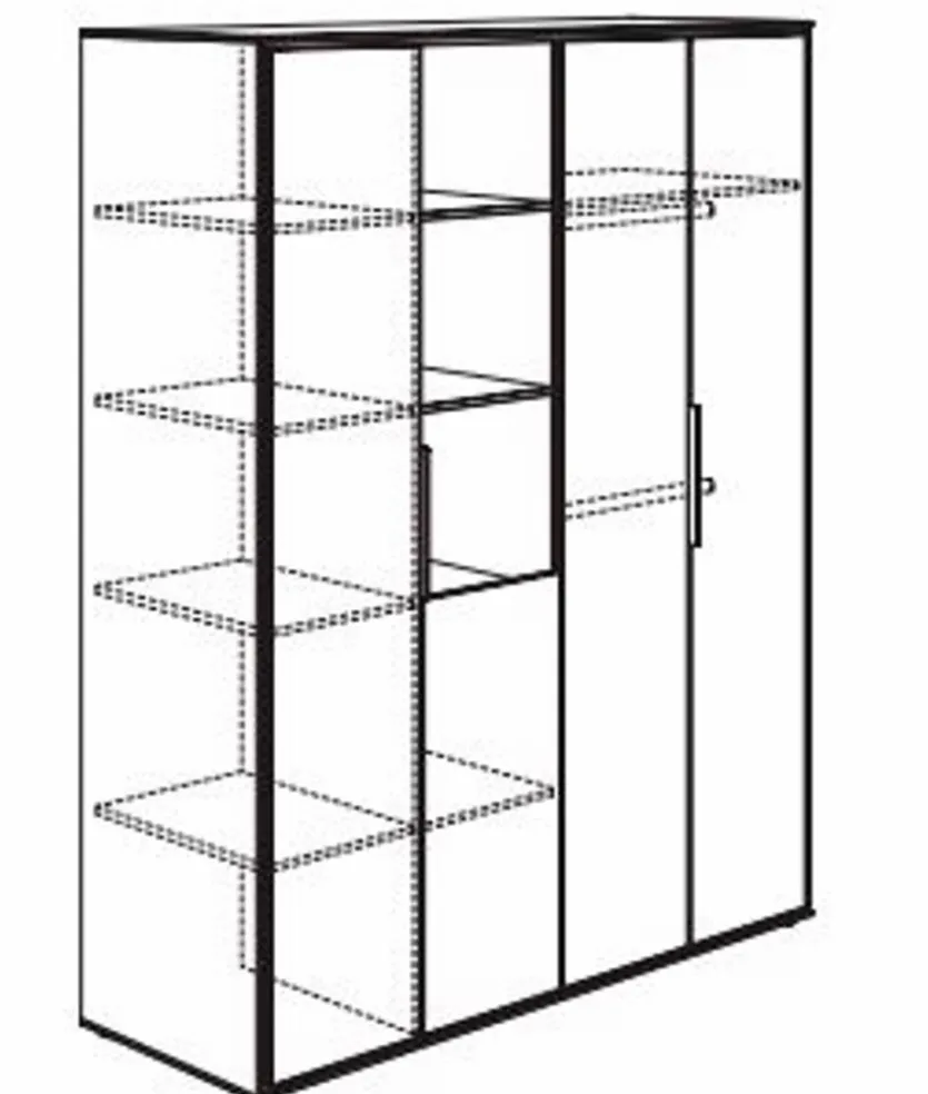 Kleiderschrank Lieven 166 x 204 cm