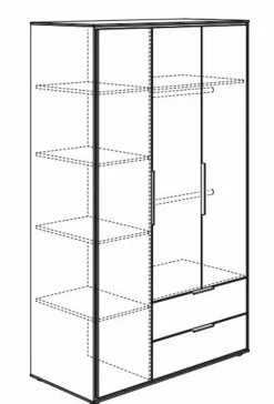 Kleiderschrank Lieven 126 x 204 cm