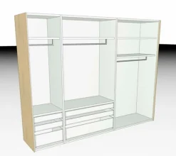 Kleiderschrank Lousada 302 x 235 cm