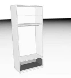 Kleiderschrank Basic 100 x 244 cm