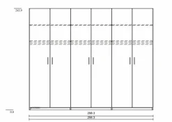 Kleiderschrank Basic 300 x 244 cm