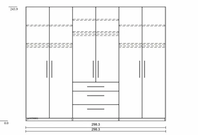 Kleiderschrank Basic 300 x 244 cm