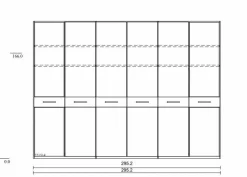 Kleiderschrank Burgos 300 x 217 cm
