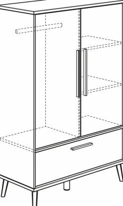 Kleiderschrank Eefje 95 x 139 cm