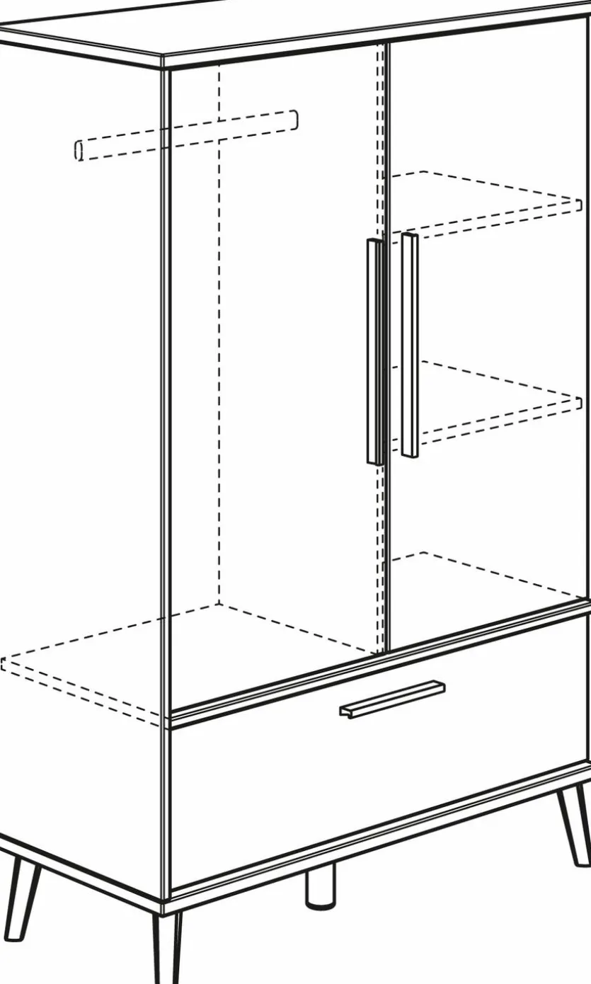 Kleiderschrank Eefje 95 x 139 cm
