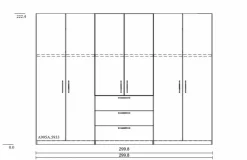 Kleiderschrank Henderson 301 x 223 cm