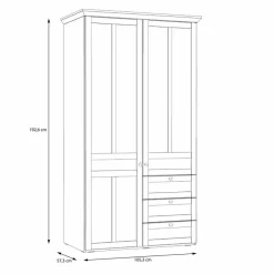 Kleiderschrank Iloppa SZ 105 x 193 cm