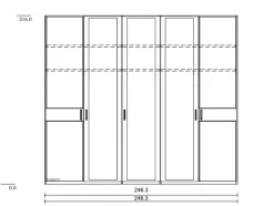 Kleiderschrank Lausanne 250 x 216 cm