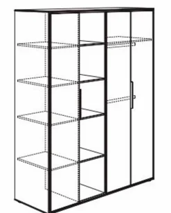 Kleiderschrank Lieven 166 x 204 cm