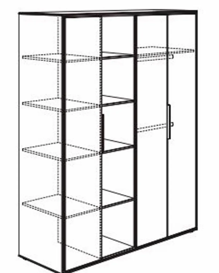 Kleiderschrank Lieven 166 x 204 cm