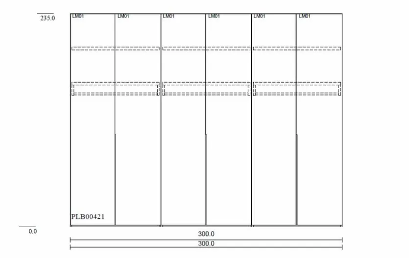 Kleiderschrank Lousada 300 x 235 cm