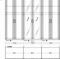 Kleiderschrank Premium 302 x 229 cm