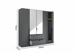 Kleiderschrank Ragona-Spin 226 x 229 cm