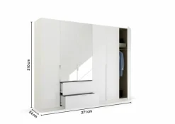 Kleiderschrank Ragona-Spin 271 x 229 cm