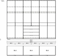 Kleiderschrank San Diego 300 x 236 cm