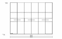 Kleiderschrank Steel 299 x 222 cm
