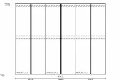 Kleiderschrank Terni 304 x 239 cm