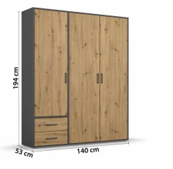 Kleiderschrank Voyager 140 x 194 cm