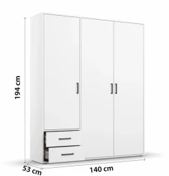 Kleiderschrank Voyager 140 x 194 cm