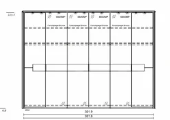 Kleiderschrank WSM 2800 302 x 223 cm