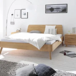 Massivholzbett Oak-Bianco 160 x 200 cm