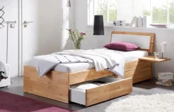 Massivholzbett Spazio 100 x 200 cm