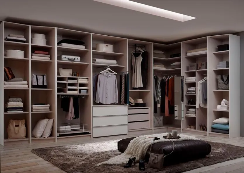 Offenes Schrank-Eckelement Aperto 240 x 56/56 cm