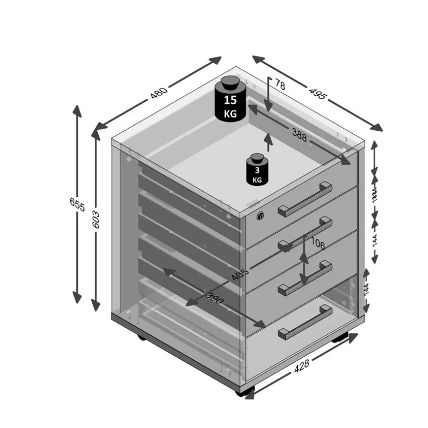 Rollcontainer Calvia