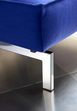 Schlafsofa mit Armlehnen Splitback Chrom