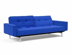 Schlafsofa mit Armlehnen Splitback Chrom